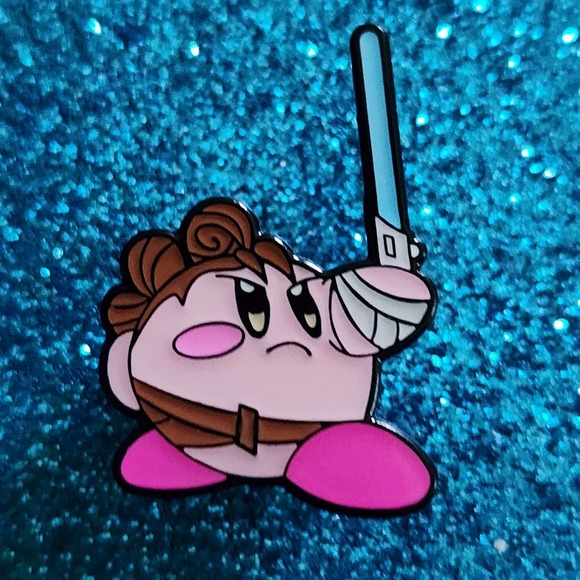 Rey Skywalker x Kirby Mashup Crossover Star Wars Small Hard Enamel Pin - Picture 1 of 3